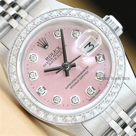 rolex date pink dial|pink rolex watches for women.